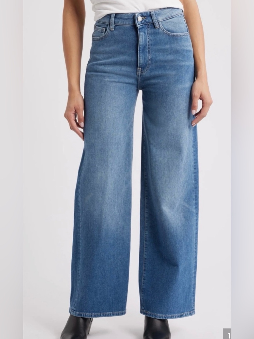 Warp + Weft Nice Cote High Rise Wide Leg Jeans Size 8/29